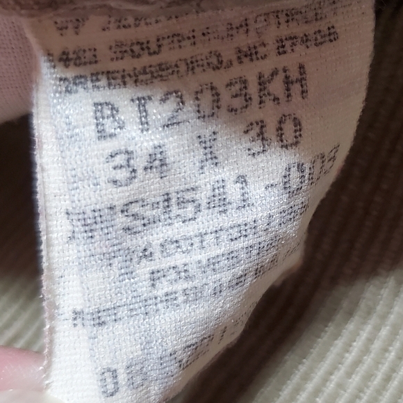 VINTAGE 90s Wrangler Grunge Tan Corduroy High Rise Tapered Leg Cargo Pants 34x30 - Picture 11 of 11